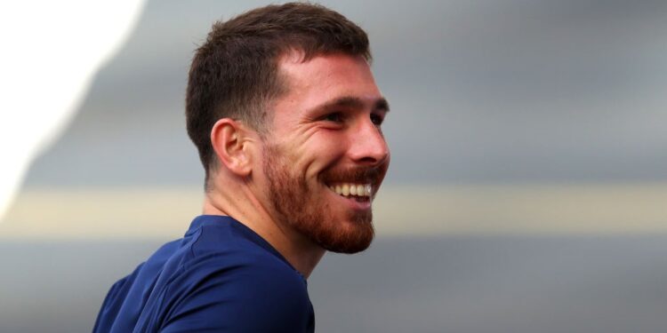 LONDON, ENGLAND - AUGUST 22: Pierre-Emile Hojbjerg of Tottenham Hotspur after the Pre-season friendly match between Tottenham Hotspur and Ipswich Town  at Tottenham Hotspur Stadium on August 22, 2020 in London, England. (Photo by Catherine Ivill/Getty Images)