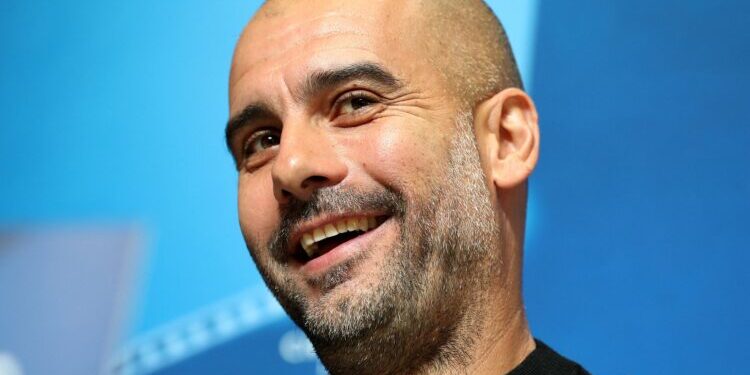 Manchester City manager Pep Guardiola during a press conference at the City Football Academy, Manchester. PRESS ASSOCIATION Photo. Picture date: Monday October 16, 2017. See PA story SOCCER Man City. Photo credit should read: Martin Rickett/PA Wire