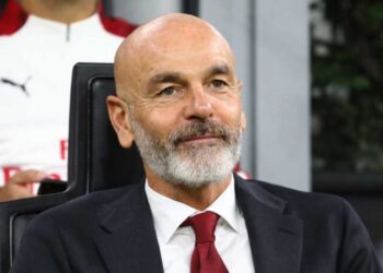 during the Serie A match between AC Milan and US Lecce at Stadio Giuseppe Meazza on October 20, 2019 in Milan, Italy.