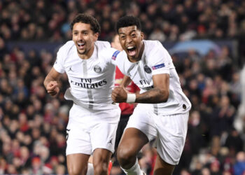03 PRESNEL KIMPEMBE (PSG) - 05 MARQUINHOS (psg) - JOIE