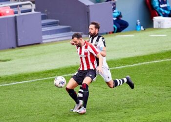 Mandatory Credit: Photo by Inigo Larreina/Shutterstock (10963932ad)
Mikel Balenciaga of Athletic Club during the Spanish league, La Liga Santander, football match played between Athletic Club de Bilbao and Levante UD at San Mames stadium on October 18, 2020 in Bilbao, Spain.
Soccer: La Liga - Athletic Club v Levante UD, Bilbao, Vizcaya, Spain - 18 Oct 2020