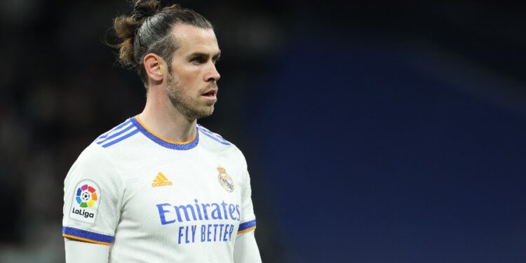 April 9, 2022, MADRID, MADRID, SPAIN: Gareth Bale of Real Madrid looks on during the spanish league, La Liga Santander, football match played between Real Madrid and Getafe CF at Santiago Bernabeu stadium on april 09, 2022, in Alcobendas, Madrid, Spain. || 227426_0175  2021 2022 championnat espagnol foot FOOTBALL La Liga Santander PRESS SOCCER spain sport zagency zlast24 zselect ZSPORT Zuma ZUMAPRESS.com zwire