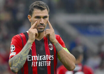 Alessio Romagnoli of AC Milan during the Uefa Champions League group B football match between AC Milan and Atletico Madrid at San Siro stadium in Milano Italy, September 28th, 2021. Photo Andrea Staccioli / Insidefoto andreaxstaccioli
