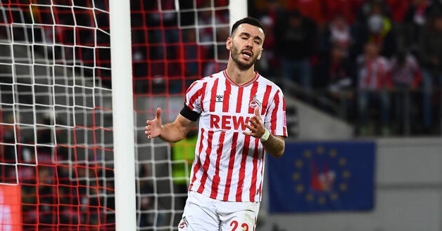 COLOGNE, GERMANY - OCTOBER 6, 2022: Sargis Adamyan during the football match of UEFA Europa Conference League 1.FC Köln vs Partizan PUBLICATIONxNOTxINxRUS Copyright: xVitaliixKliuievx