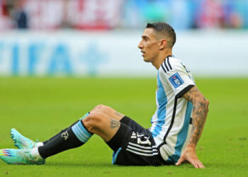 LUSAIL CITY, QATAR - NOVEMBER 22: Angel Di Maria of Argentina during the FIFA World Cup Qatar 2022 Group C match between Argentina and Saudi Arabia at Lusail Stadium on November 22, 2022 in Lusail City, Qatar. (Photo by Heuler Andrey/Eurasia Sport Images/Getty Images)