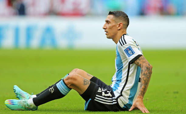 LUSAIL CITY, QATAR - NOVEMBER 22: Angel Di Maria of Argentina during the FIFA World Cup Qatar 2022 Group C match between Argentina and Saudi Arabia at Lusail Stadium on November 22, 2022 in Lusail City, Qatar. (Photo by Heuler Andrey/Eurasia Sport Images/Getty Images)