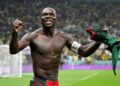 LUSAIL CITY, QATAR - DECEMBER 02: Vincent Aboubakar of Cameroon celebrates after scoring the team's first goal during the FIFA World Cup Qatar 2022 Group G match between Cameroon and Brazil at Lusail Stadium on December 02, 2022 in Lusail City, Qatar. (Photo by Michael Regan - FIFA/FIFA via Getty Images)