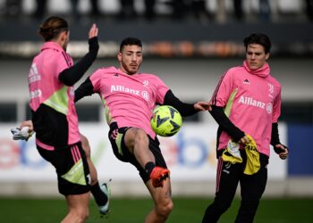 TURIN, ITALY - JANUARY 26: Alessandro Riccio of Juventus during a training session at JTC on January 26, 2023 in Turin, Italy. (Photo by Daniele Badolato - Juventus FC/Juventus FC via Getty Images)