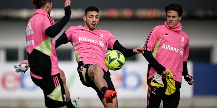 TURIN, ITALY - JANUARY 26: Alessandro Riccio of Juventus during a training session at JTC on January 26, 2023 in Turin, Italy. (Photo by Daniele Badolato - Juventus FC/Juventus FC via Getty Images)