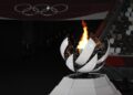 TOKYO, JAPAN - AUGUST 08: The Olympic Cauldron during the Closing Ceremony of the Tokyo 2020 Olympic Games at Olympic Stadium on August 08, 2021 in Tokyo, Japan. (Photo by Fred Lee/Getty Images)