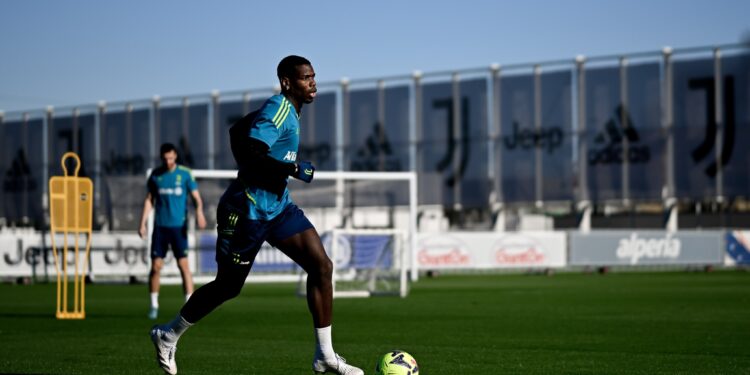 TURIN, ITALY - JANUARY 10: Paul Pogba of Juventus during a training session at JTC on January 10, 2023 in Turin, Italy. (Photo by Daniele Badolato - Juventus FC/Juventus FC via Getty Images)
