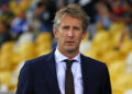 KYIV, UKRAINE - AUGUST 28, 2018: AFC Ajax CEO Edwin van der Sar looks on during the UEFA Champions League play-off game against FC Dynamo Kyiv at NSC Olimpiyskyi stadium in Kyiv, Ukraine