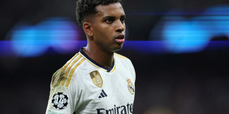 FILE PHOTO: Soccer Football - Champions League - Group C - Real Madrid v 1. FC Union Berlin - Santiago Bernabeu, Madrid, Spain - September 20, 2023  Real Madrid's Rodrygo reacts REUTERS/Isabel Infantes/File Photo