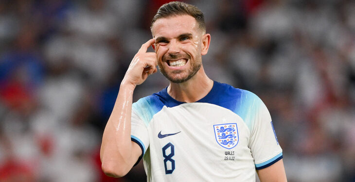 FUSSBALL WM 2022 VORRUNDE GRUPPE B Wales - England 29.11.2022 Jordan Henderson England *** FOOTBALL World Cup 2022 PRE-ROUND ROUND GROUP B Wales England 29 11 2022 Jordan Henderson England