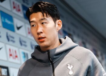 Son Heung-Min of Tottenham Hotspur arrives