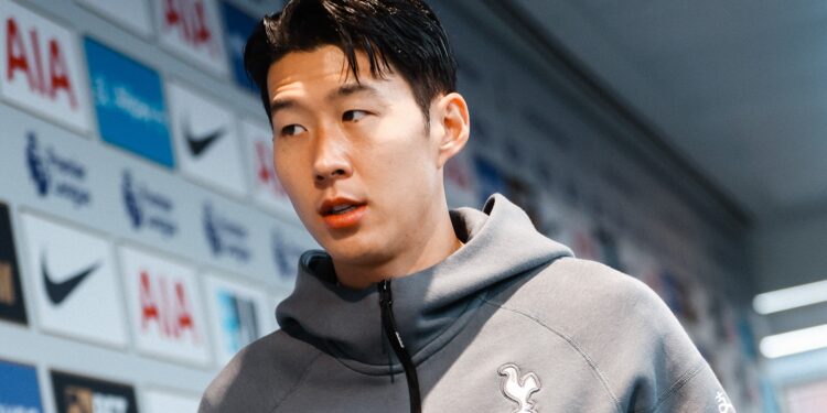 Son Heung-Min of Tottenham Hotspur arrives