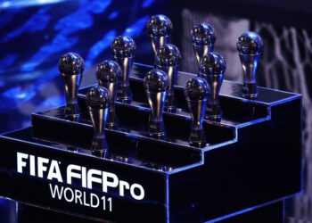 LONDON, ENGLAND - OCTOBER 23:  The Fifa FifPro World XI trophy's during The Best FIFA Football Awards Show on October 23, 2017 in London, England.  (Photo by Bryn Lennon/Getty Images)