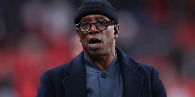 LONDON, ENGLAND - MARCH 27: Pundit and former footballer Ian Wright during the international friendly match between England and Uruguay at Wembley Stadium on March 27, 2026 in London, England. (Photo by James Gill - Danehouse/Getty Images)