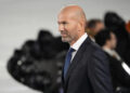 Jul 26, 2024; Paris, FRANCE;  Zinedine Zidane during the Opening Ceremony for the Paris 2024 Olympic Summer Games along the Seine River. Mandatory Credit: Andrew P. Scott-USA TODAY Sports