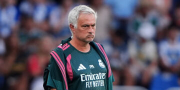 A CORUNA, SPAIN - AUGUST 12: Jose Mourinho, Head Coach of Real Madrid during the Trofeo Teresa Herrera match between RC Deportivo A Coruna and Real Madrid  at Riazor Stadium on August 12, 2026 in A Coruna, Spain. (Photo by Jose Manuel Alvarez Rey/Getty Images)